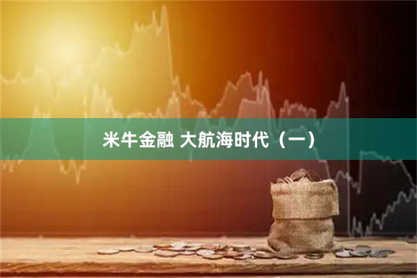 米牛金融 大航海时代（一）